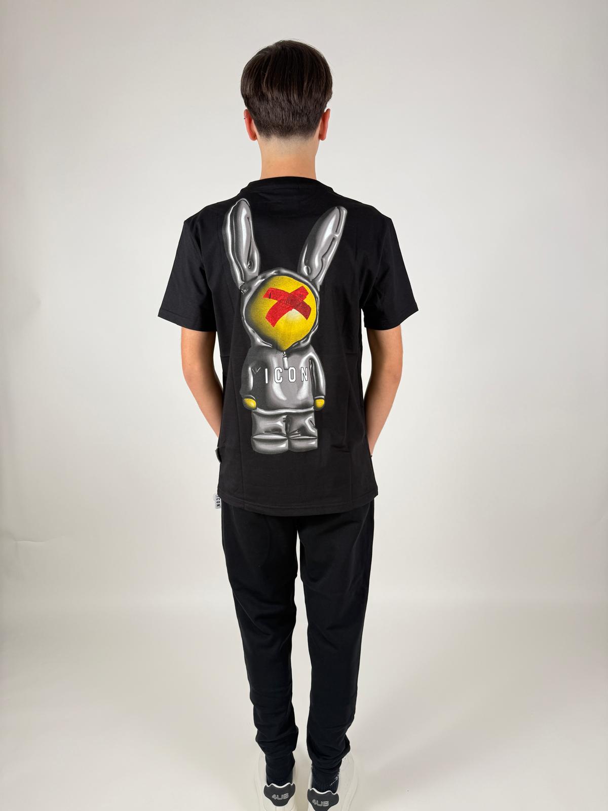 T-Shirt C/Stampa Pupazzo Fronte/Retro Uomo - Icon - World Fashion