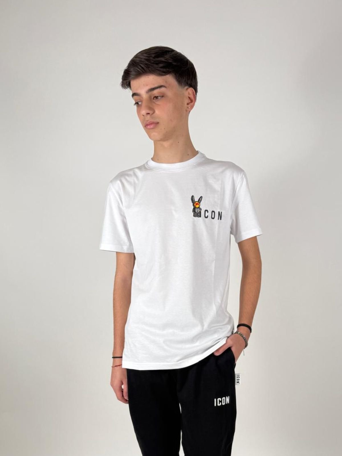 T-Shirt C/Stampa Pupazzo Fronte/Retro Uomo - Icon - World Fashion