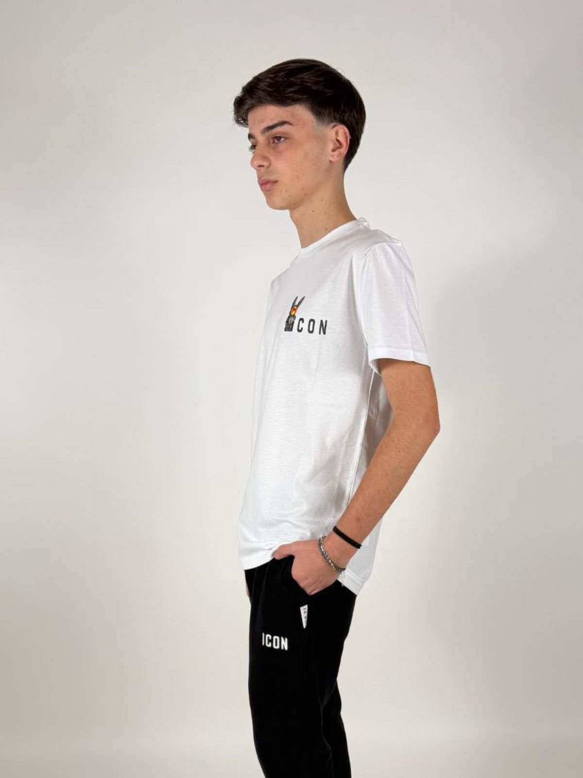 T-Shirt C/Stampa Pupazzo Fronte/Retro Uomo - Icon - World Fashion