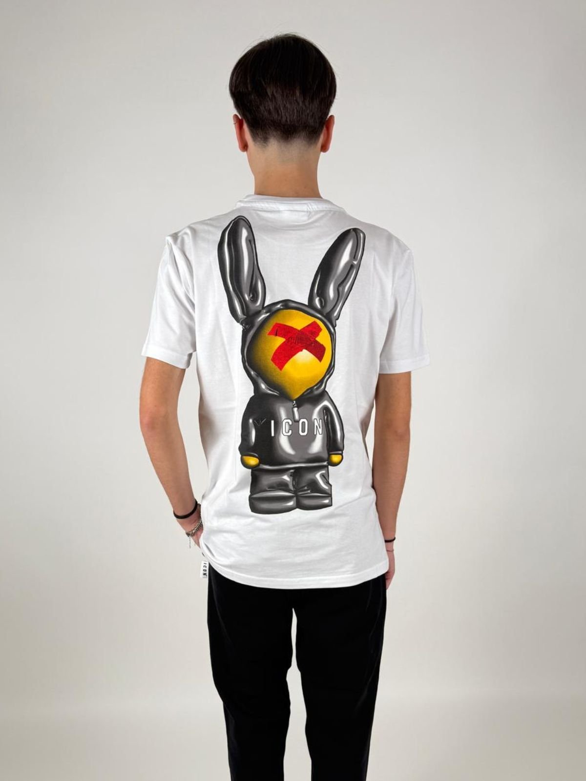 T-Shirt C/Stampa Pupazzo Fronte/Retro Uomo - Icon - World Fashion