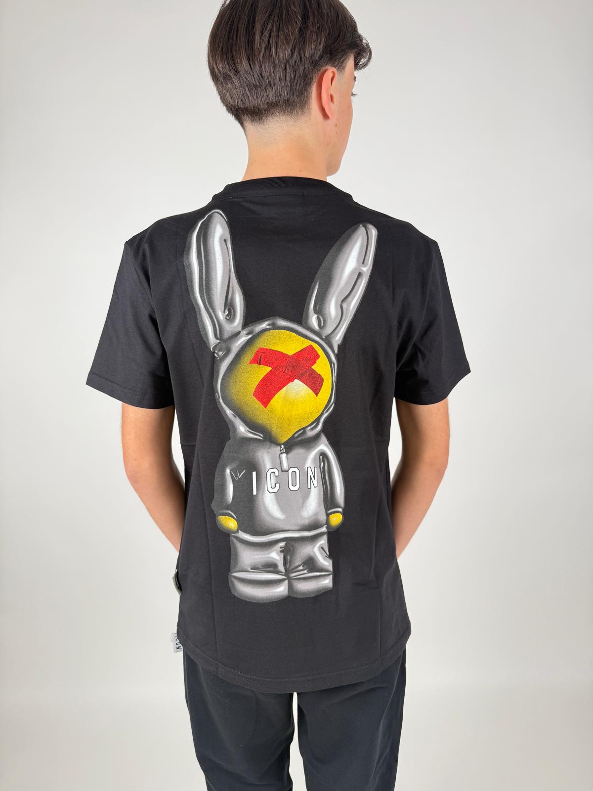 T-Shirt C/Stampa Pupazzo Fronte/Retro Uomo - Icon - World Fashion