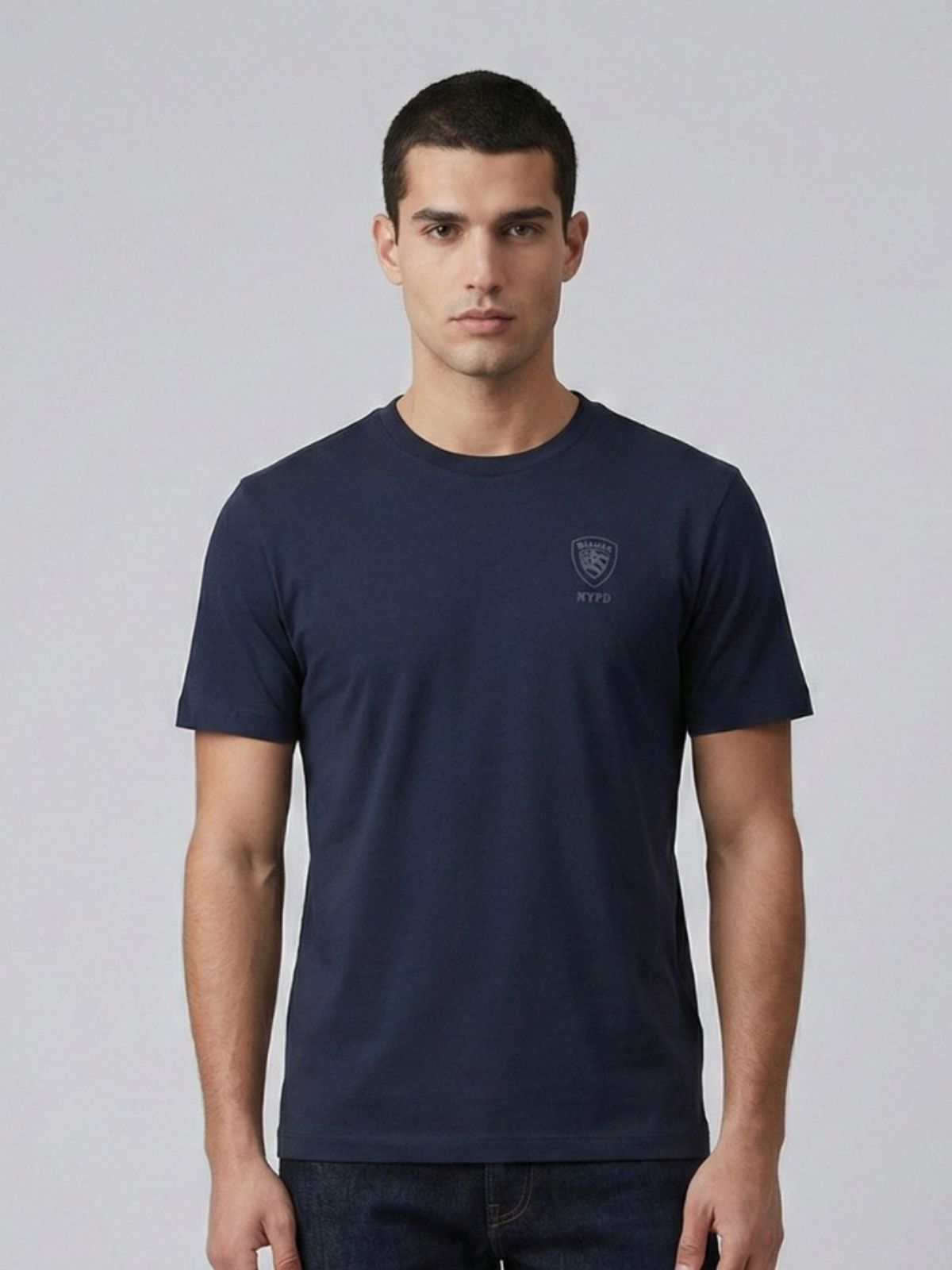 T-shirt girocollo Eutaw Uomo - Blauer - World Fashion