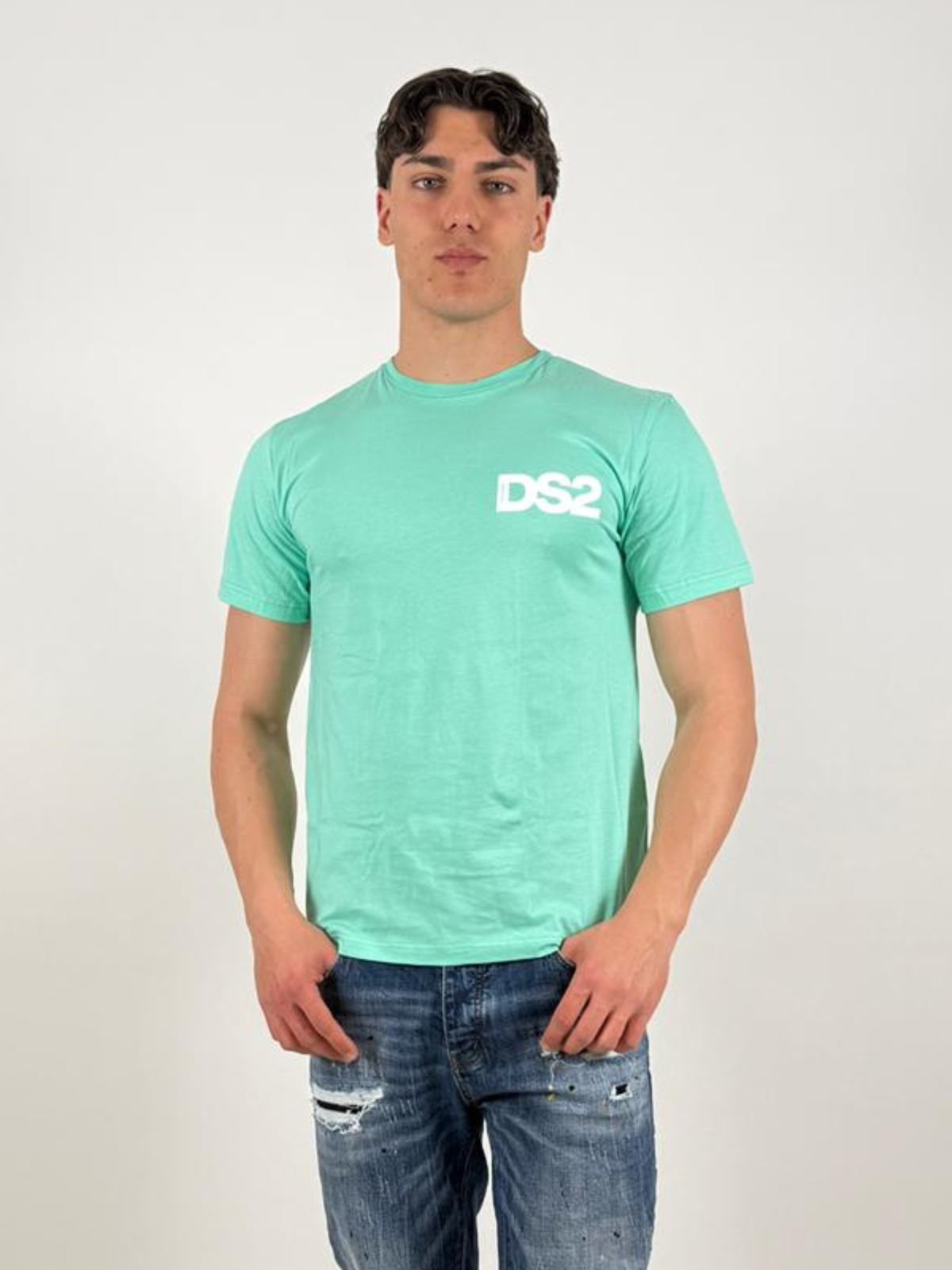 T-shirt girocollo in cotone Uomo - Ds2 - World Fashion