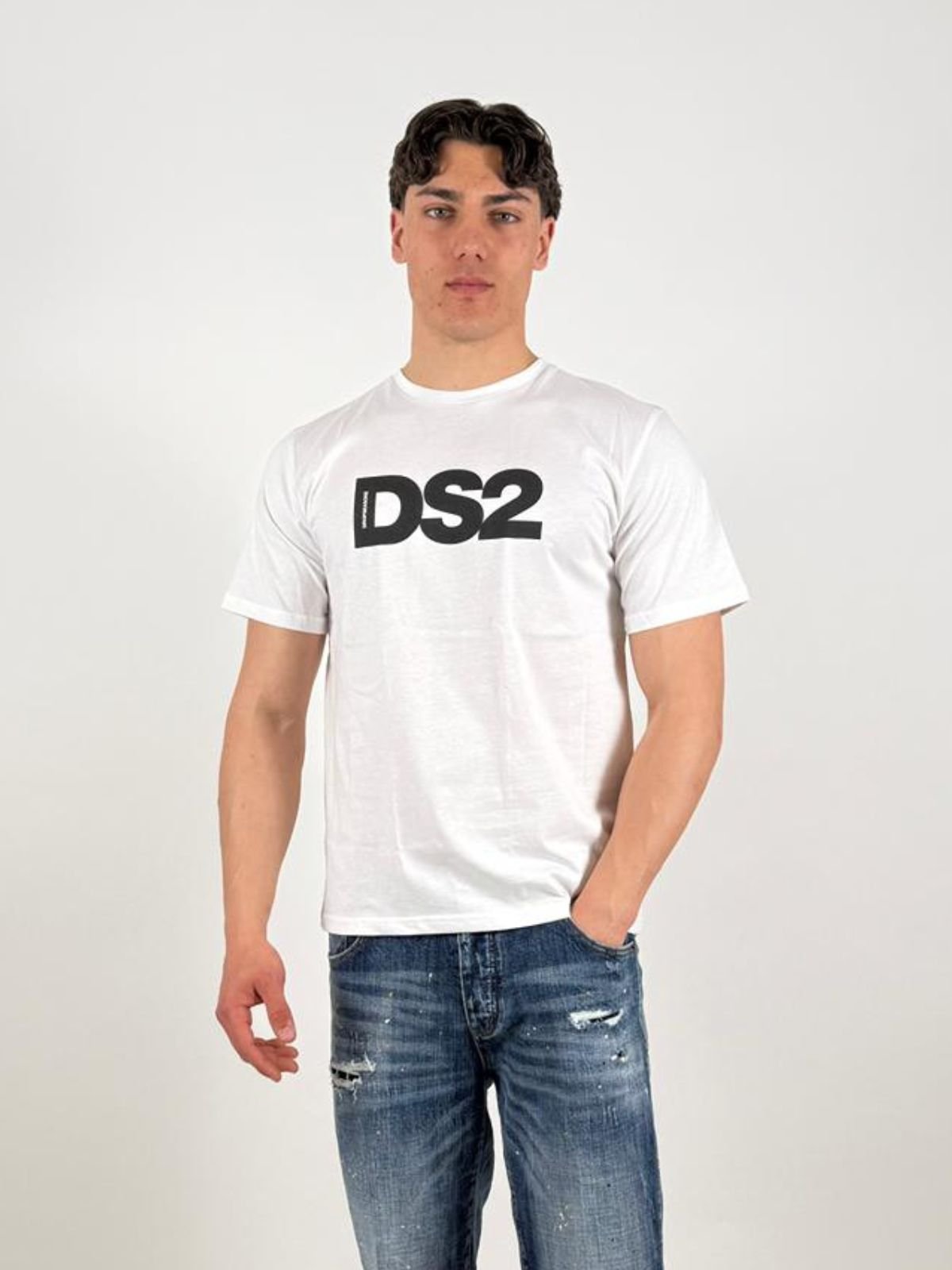 T-shirt girocollo in cotone Uomo - Ds2 - World Fashion