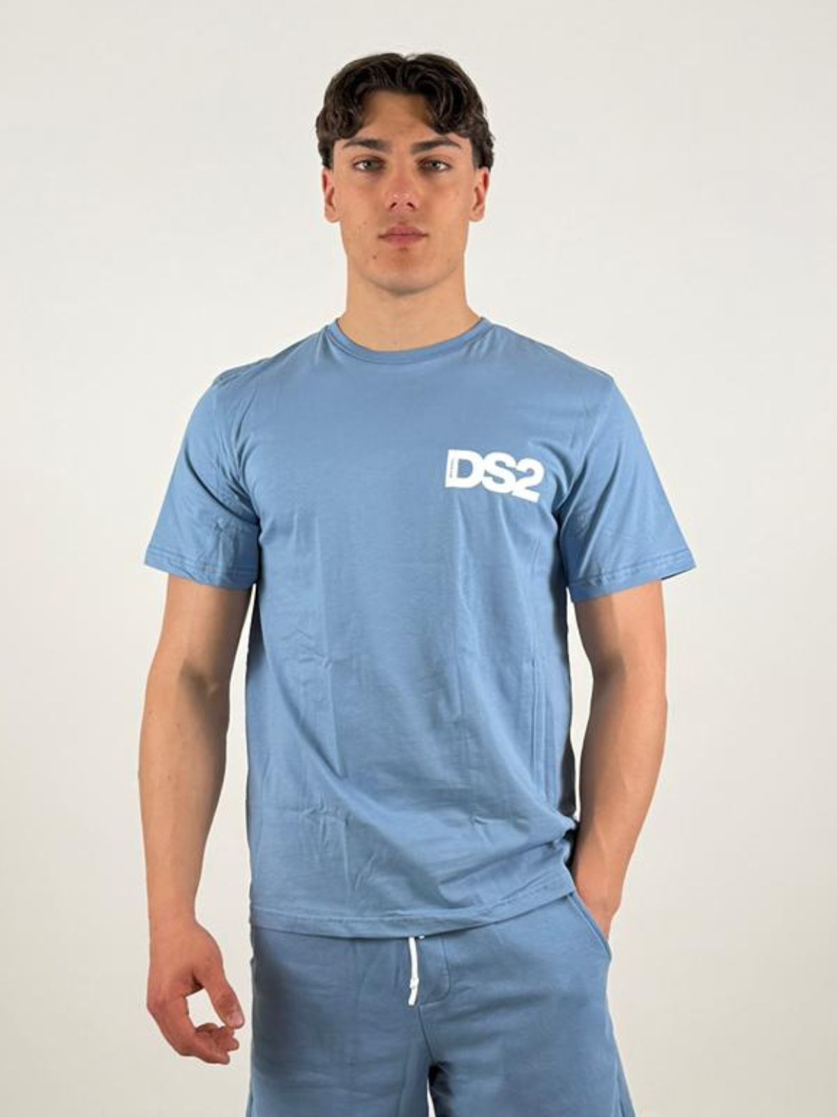 T-shirt girocollo in cotone Uomo - Ds2 - World Fashion