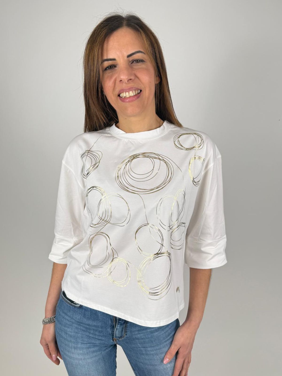 T-Shirt Girocollo Manica Al Gomito Donna - Lolita - World Fashion