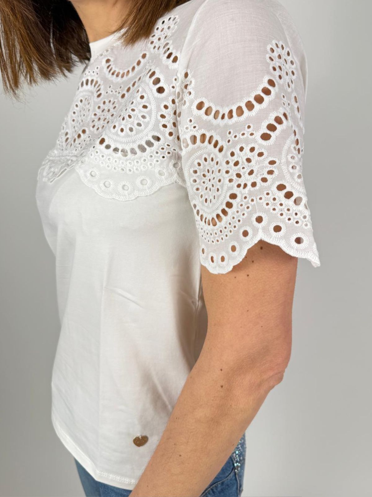 T-Shirt Girocollo Sprone Sangallo MM Donna - Lolita - World Fashion