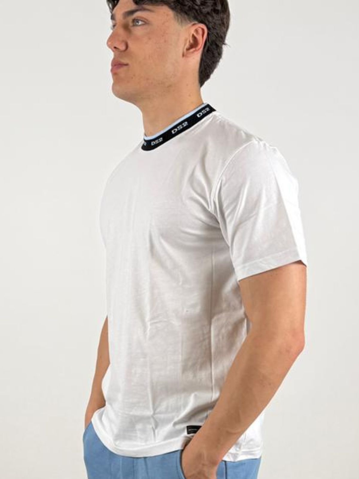 T-shirt in cotone con logo a contrasto Uomo - Ds2 - World Fashion