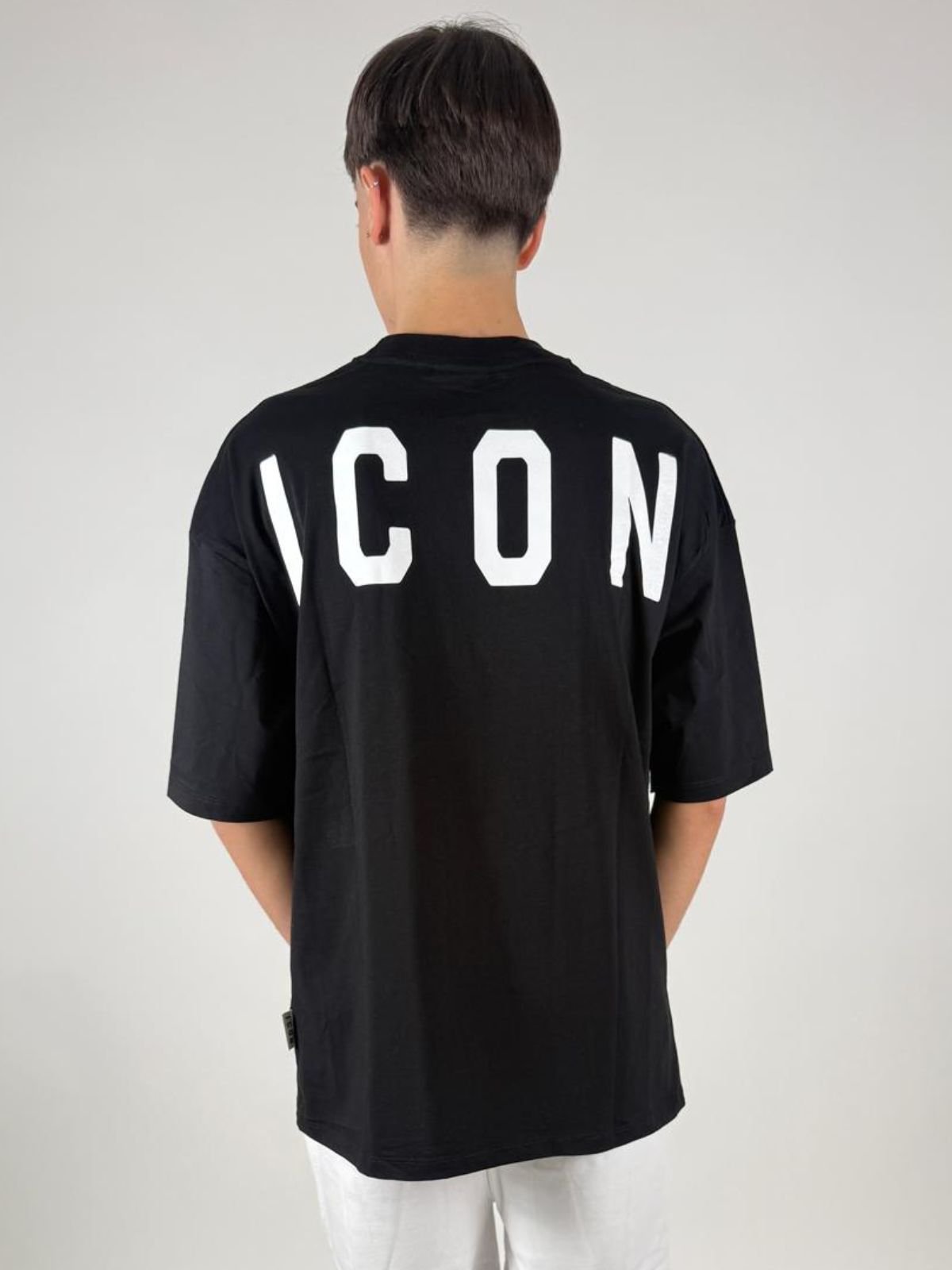 T-Shirt Mezzocollo C/Logo Grande Dietro Uomo - Icon - World Fashion