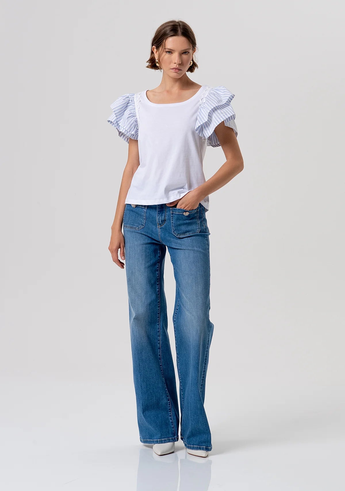 T-shirt regular in jersey Donna - Fracomina - World Fashion