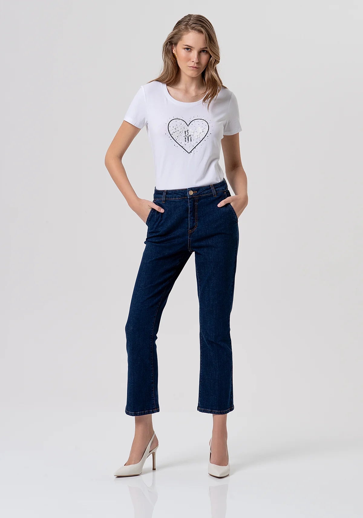 T-shirt slim in jersey di cotone Donna - Fracomina - World Fashion