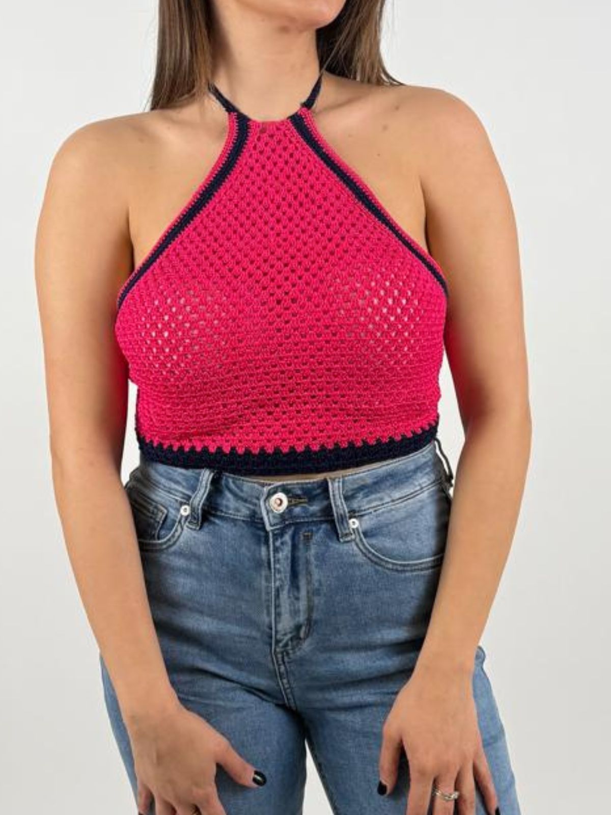 Top all’uncinetto in cotone fatto a mano Donna - UncinettoArt - World Fashion