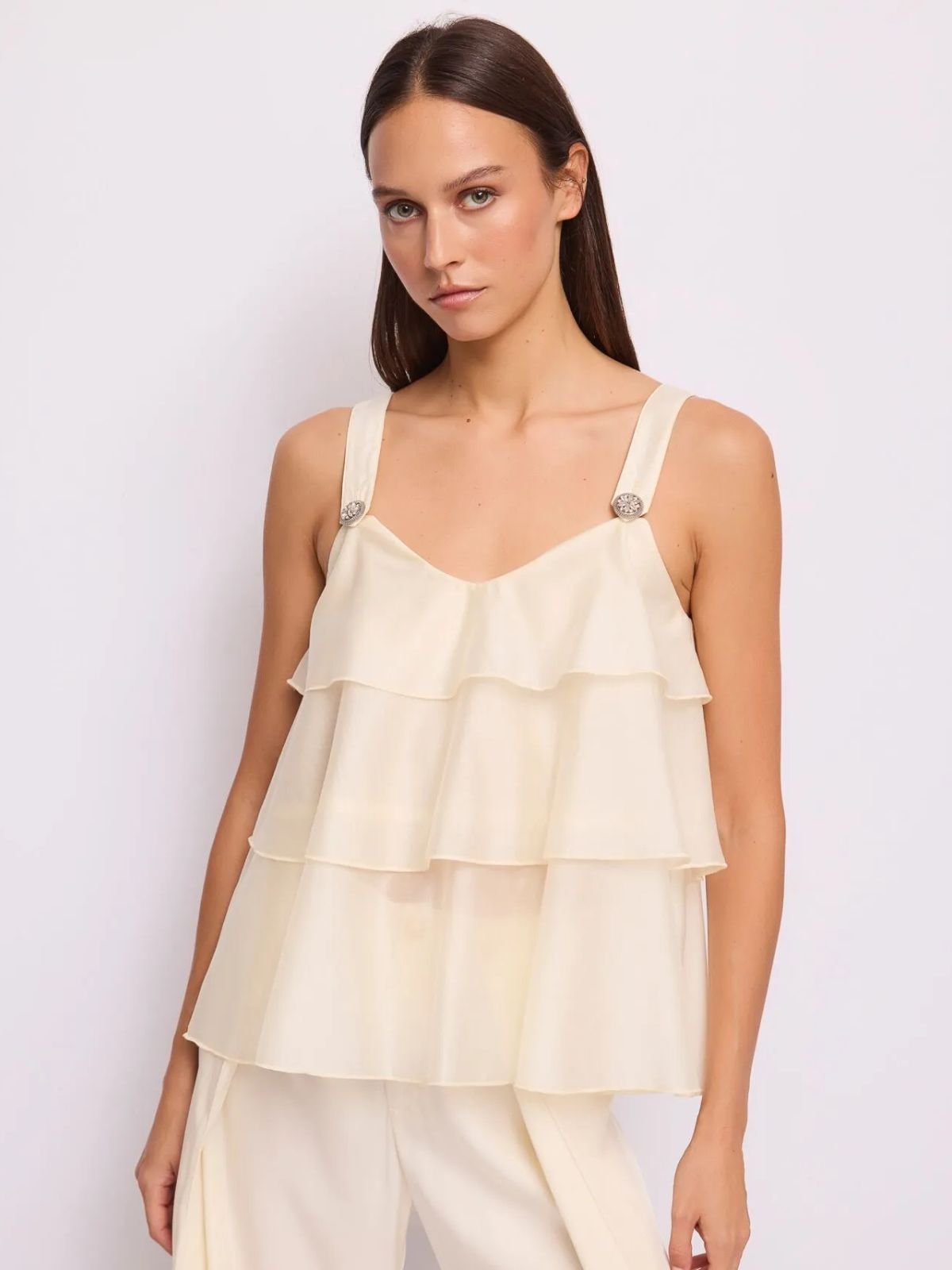 Top con bottoni gioiello Donna - Gaudì Fashion - World Fashion