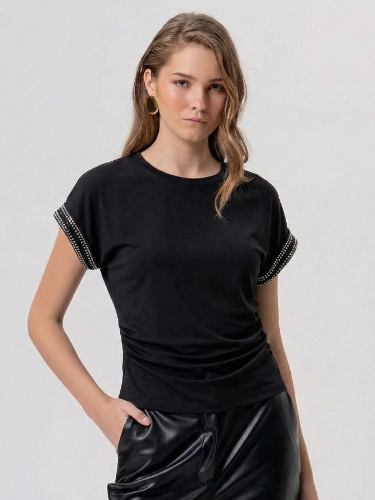Top regular con applicazioni luminose Donna - Fracomina - World Fashion