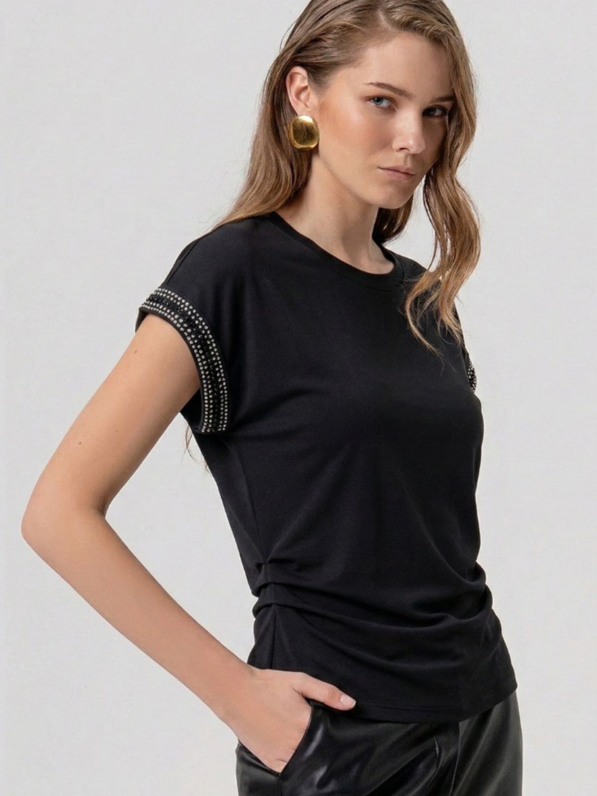 Top regular con applicazioni luminose Donna - Fracomina - World Fashion