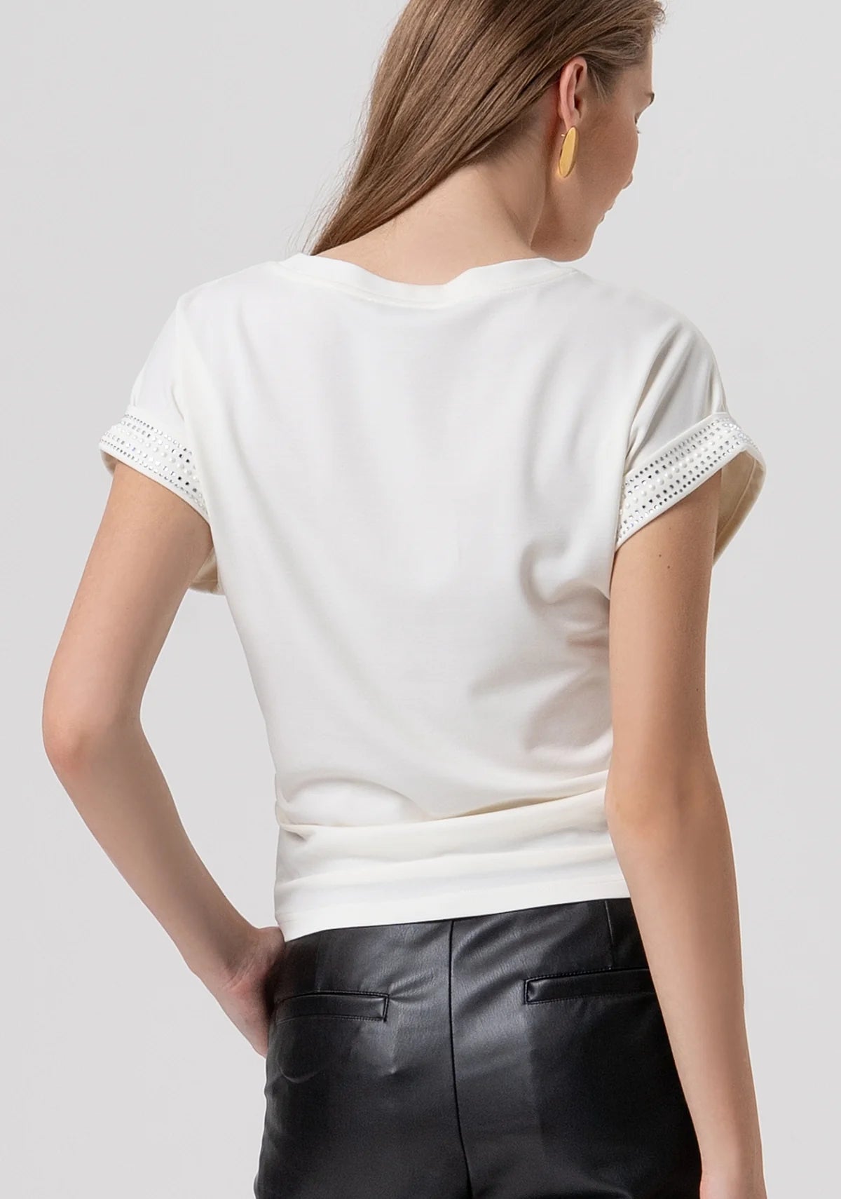 Top regular con applicazioni luminose Donna - Fracomina - World Fashion