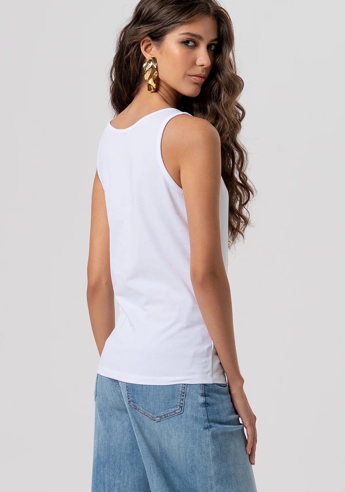 Top senza maniche in jersey di cotone Donna - Fracomina - World Fashion