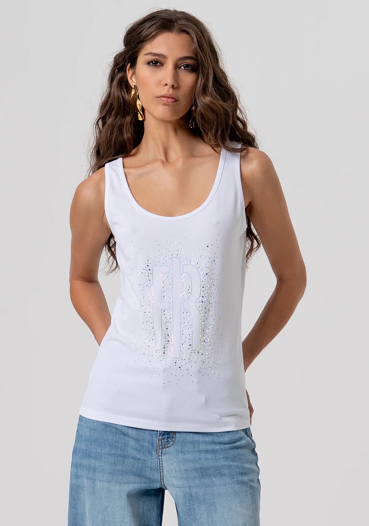 Top senza maniche in jersey di cotone Donna - Fracomina - World Fashion