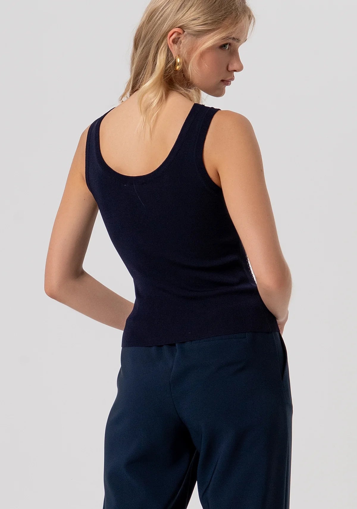 Top slim senza maniche in maglia Donna - Fracomina - World Fashion