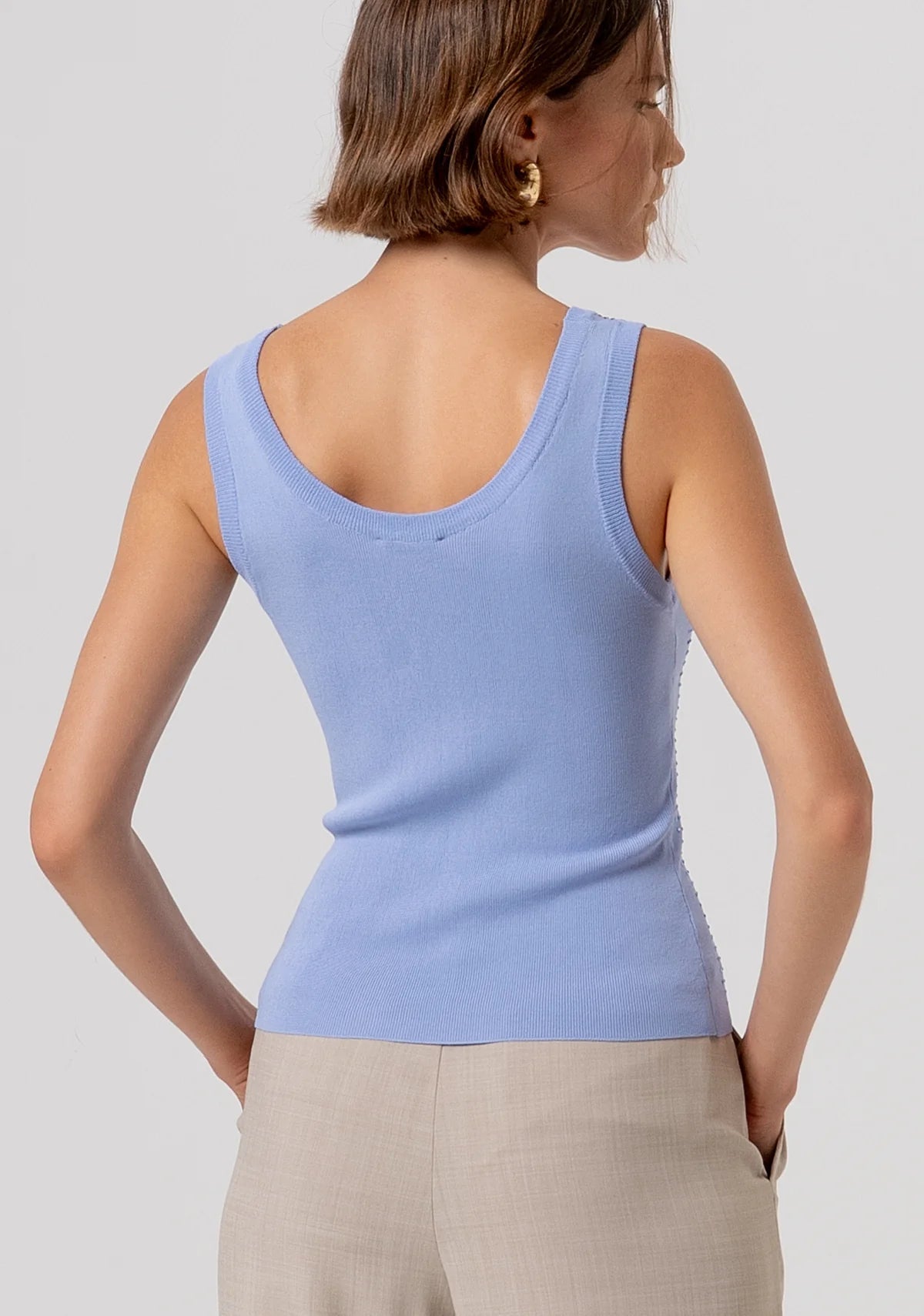 Top slim senza maniche in maglia Donna - Fracomina - World Fashion