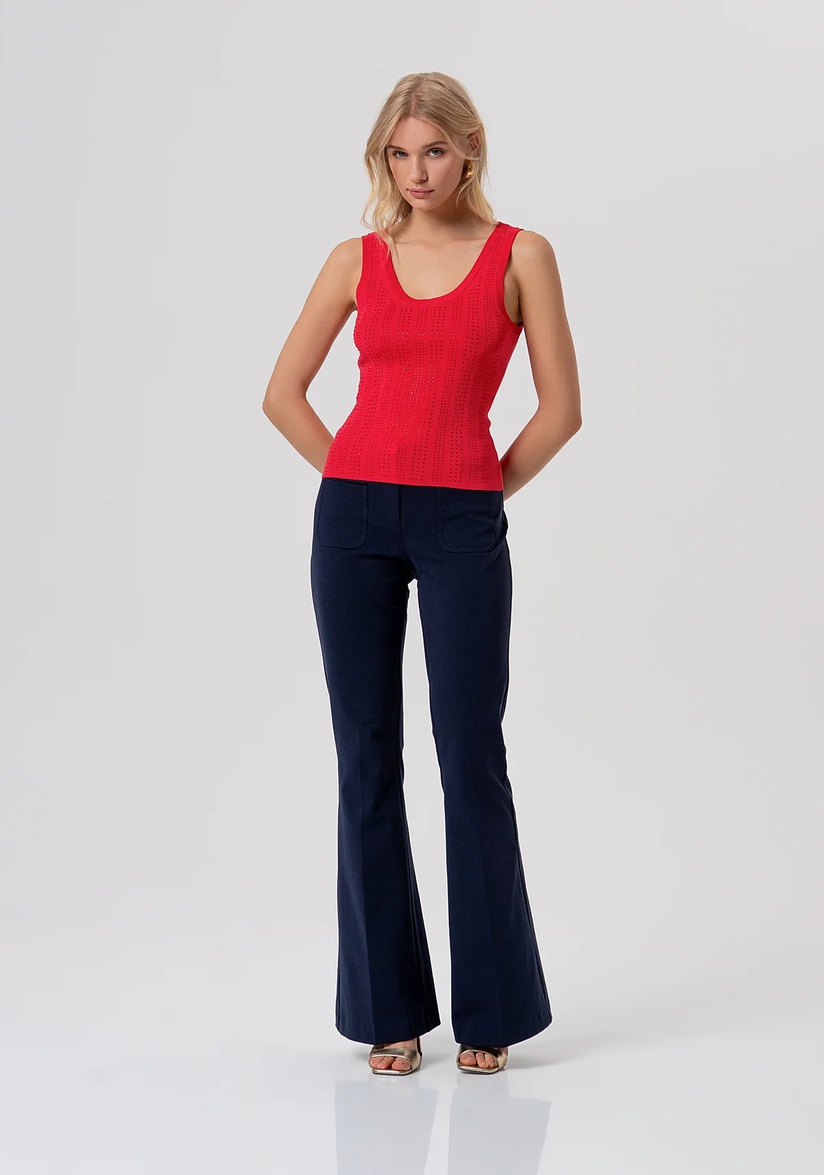 Top slim senza maniche in maglia Donna - Fracomina - World Fashion