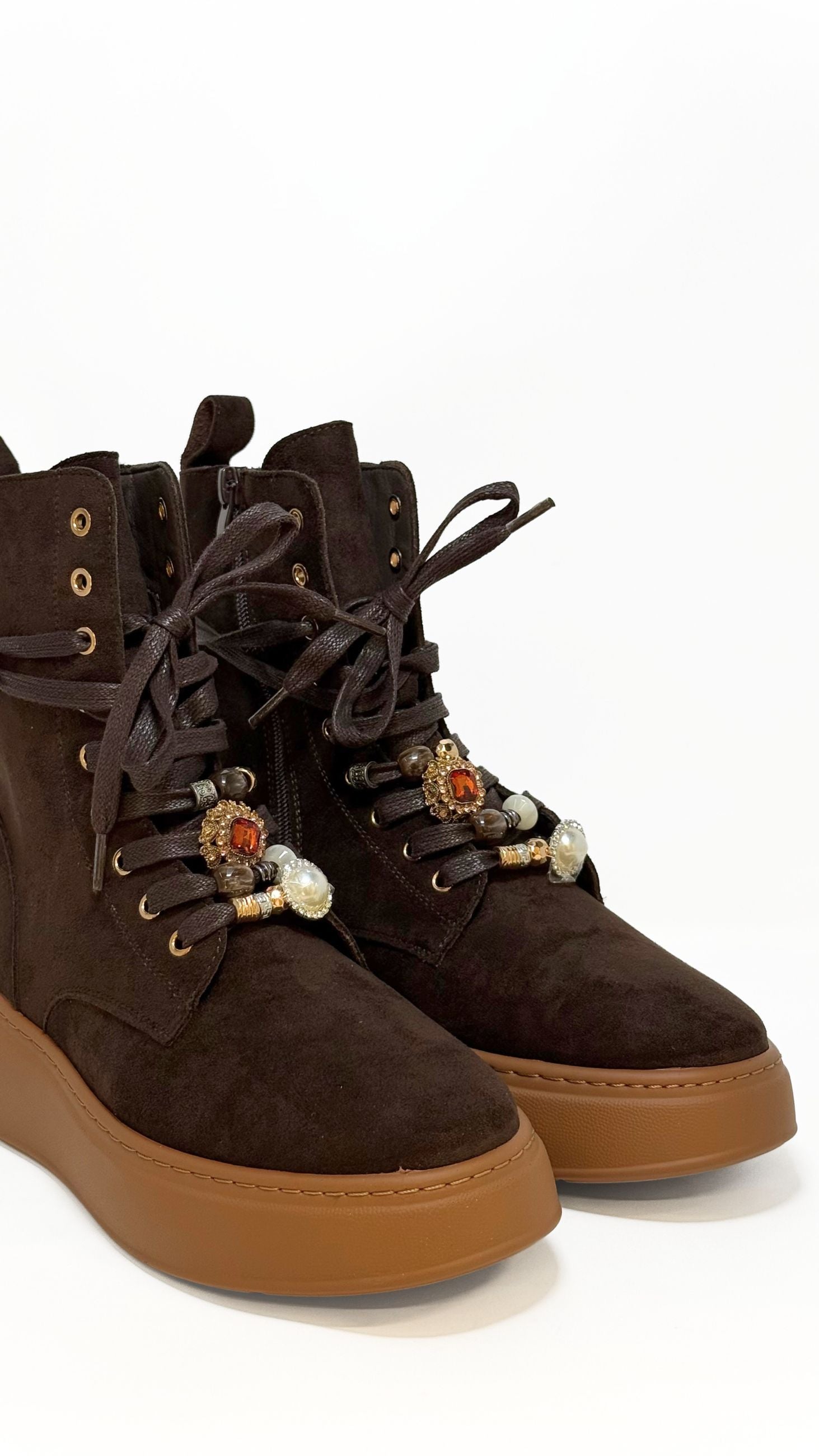 Gold&Gold - Stivaletto Scamosciato Marrone - Donna