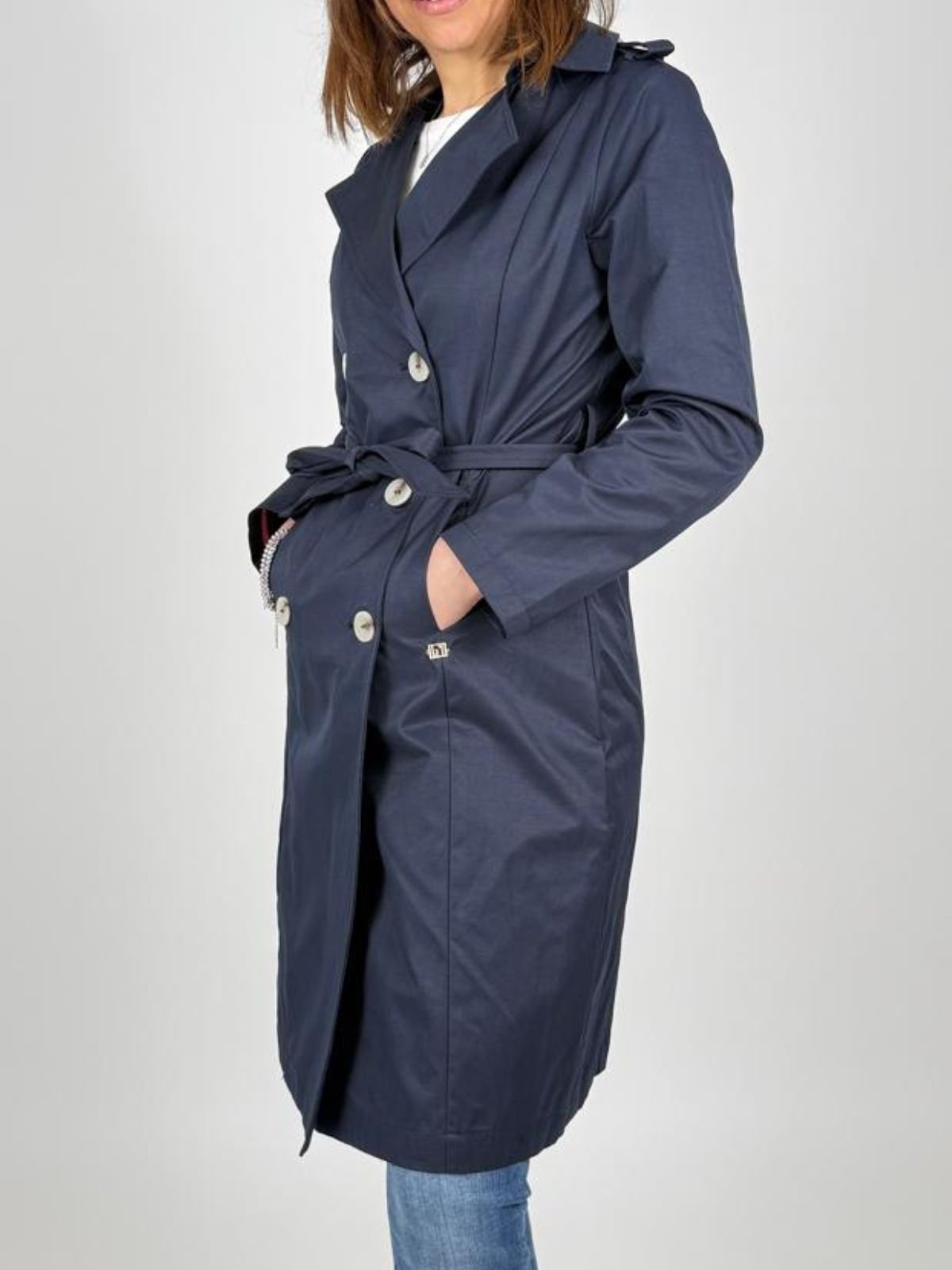 Trench doppiopetto con cintura Donna - Gaudì Jeans - World Fashion