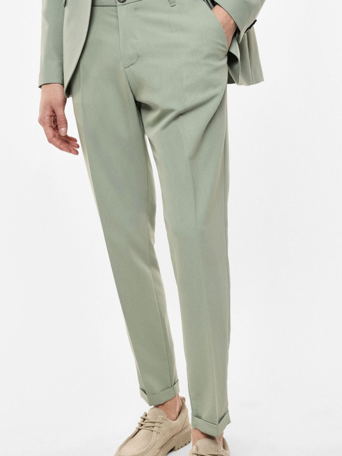 Trousers chino - fit con risvolto e pinces Uomo - Imperial - World Fashion