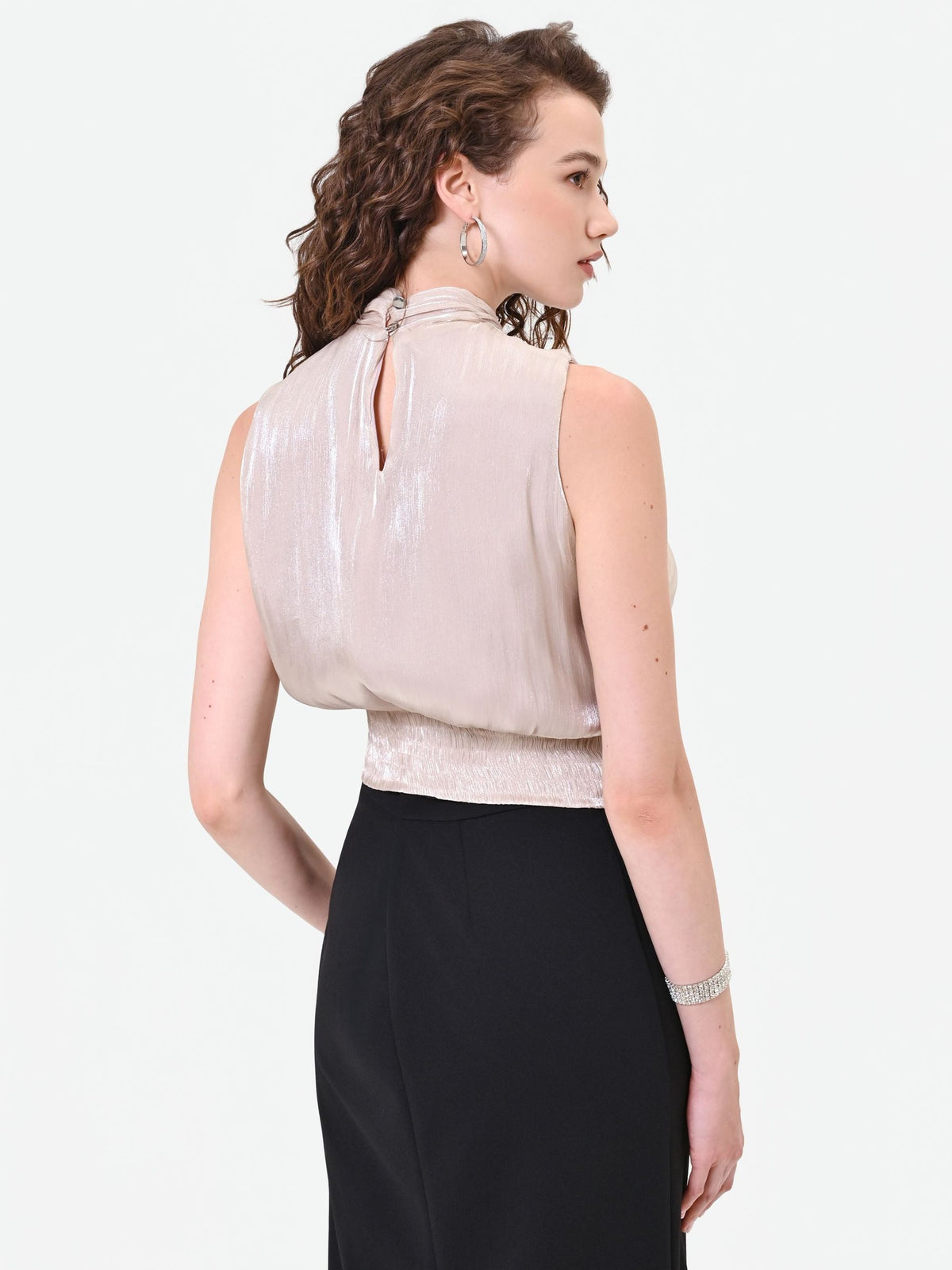 Rinascimento - Top con fiocco laterale in raso - Donna