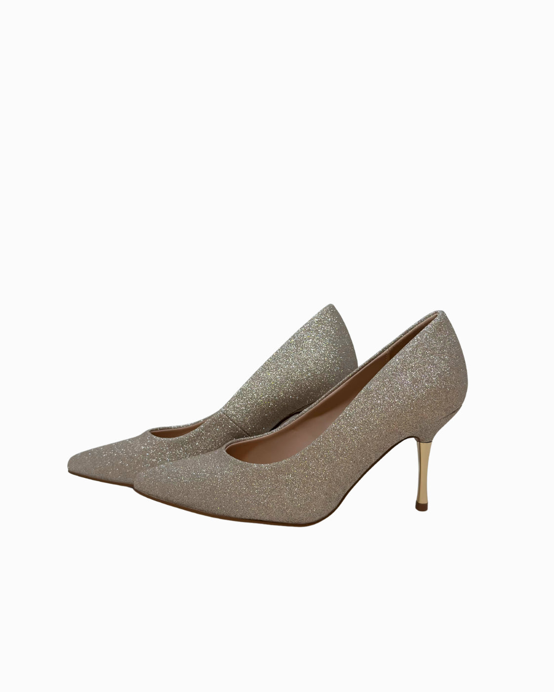 Rinascimento - Dècolletè Glitterata Con Tacco Cromato - Donna