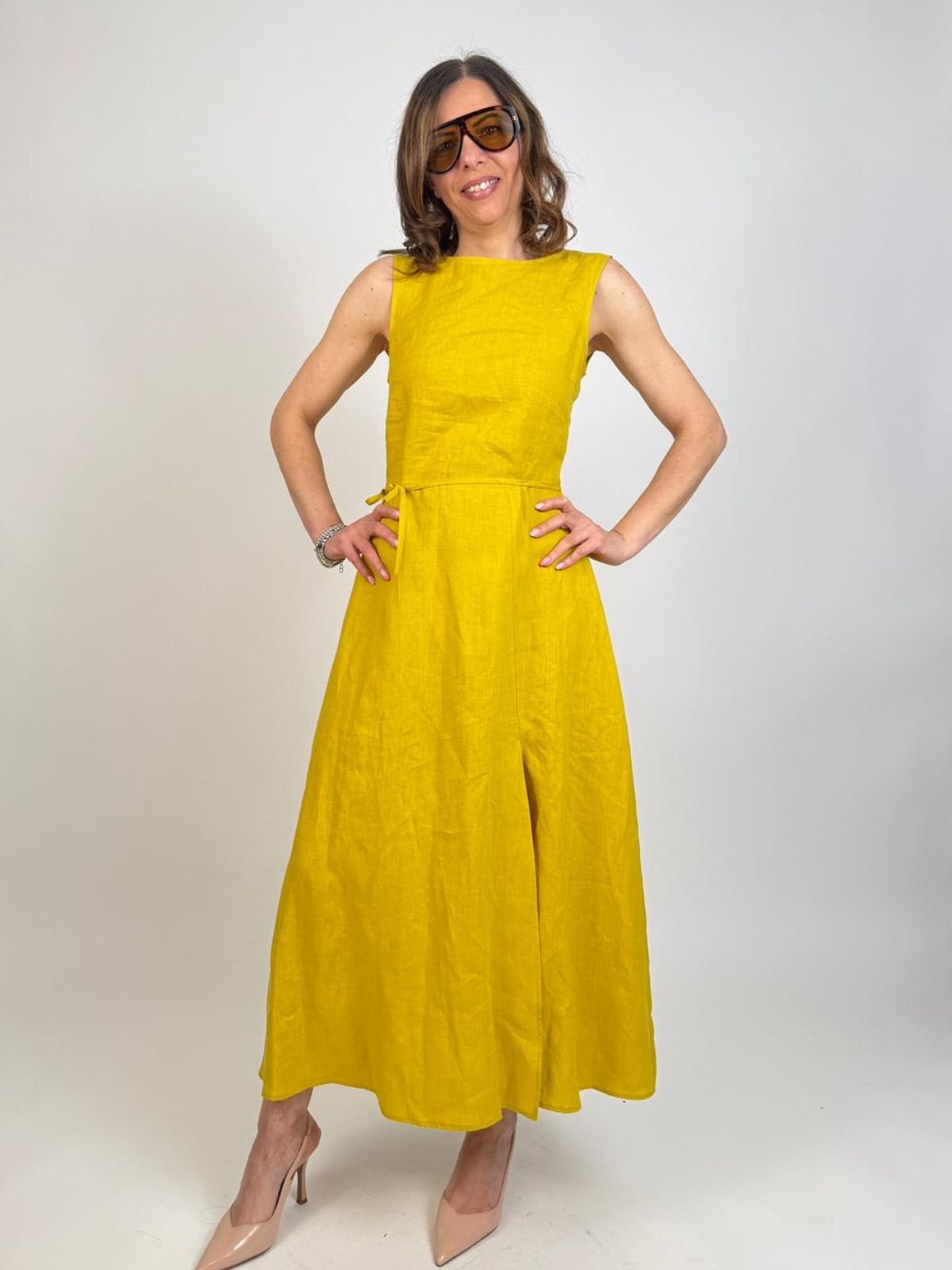 Vicolo - Abito trapezio in lino - Donna - World Fashion