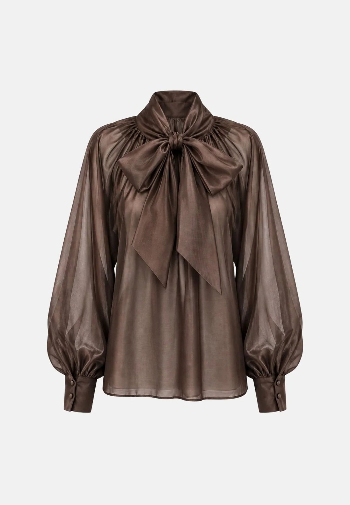 Vicolo - Blusa con nodo drappeggiato e maniche a palloncino - Donna - World Fashion