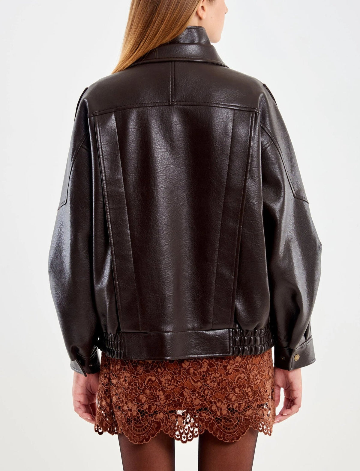 Vicolo - Bomber Ecopelle Oversize Con Cintura Sul Fondo - Donna - World Fashion