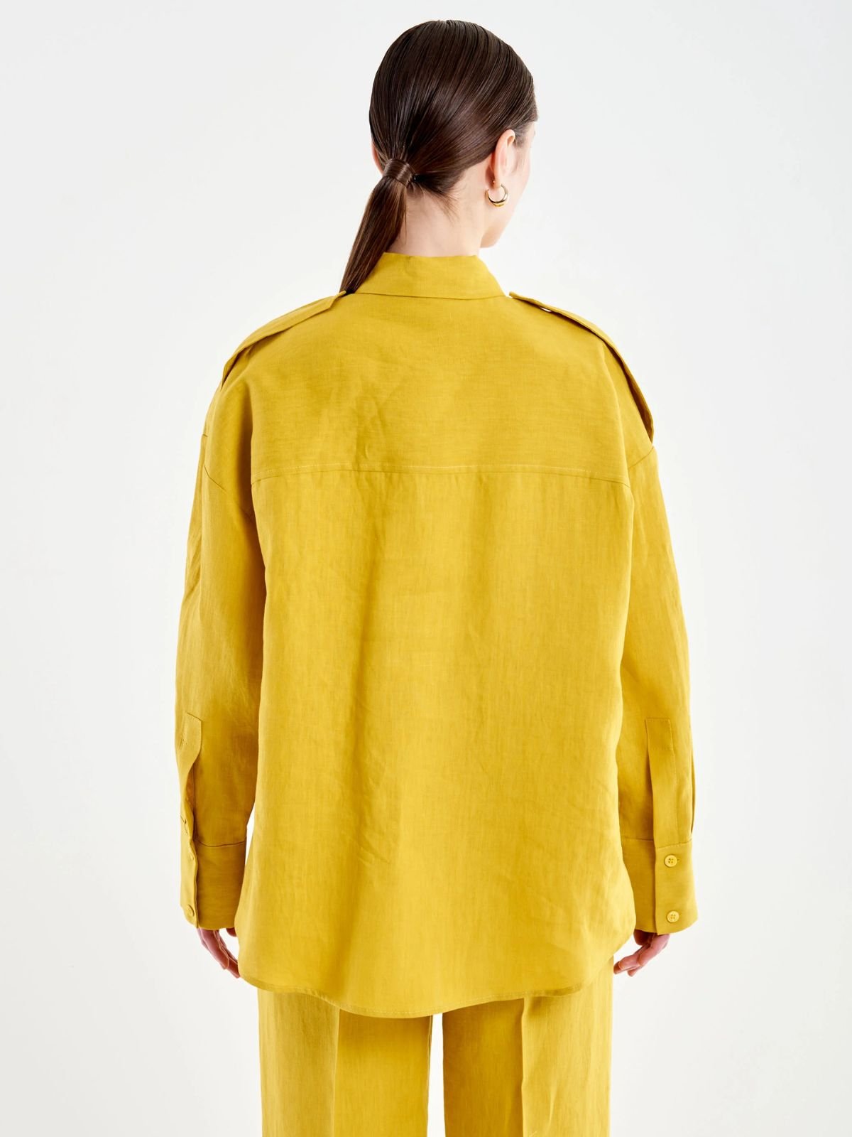 Vicolo - Camicia in Lino con Mostrine - Donna - World Fashion
