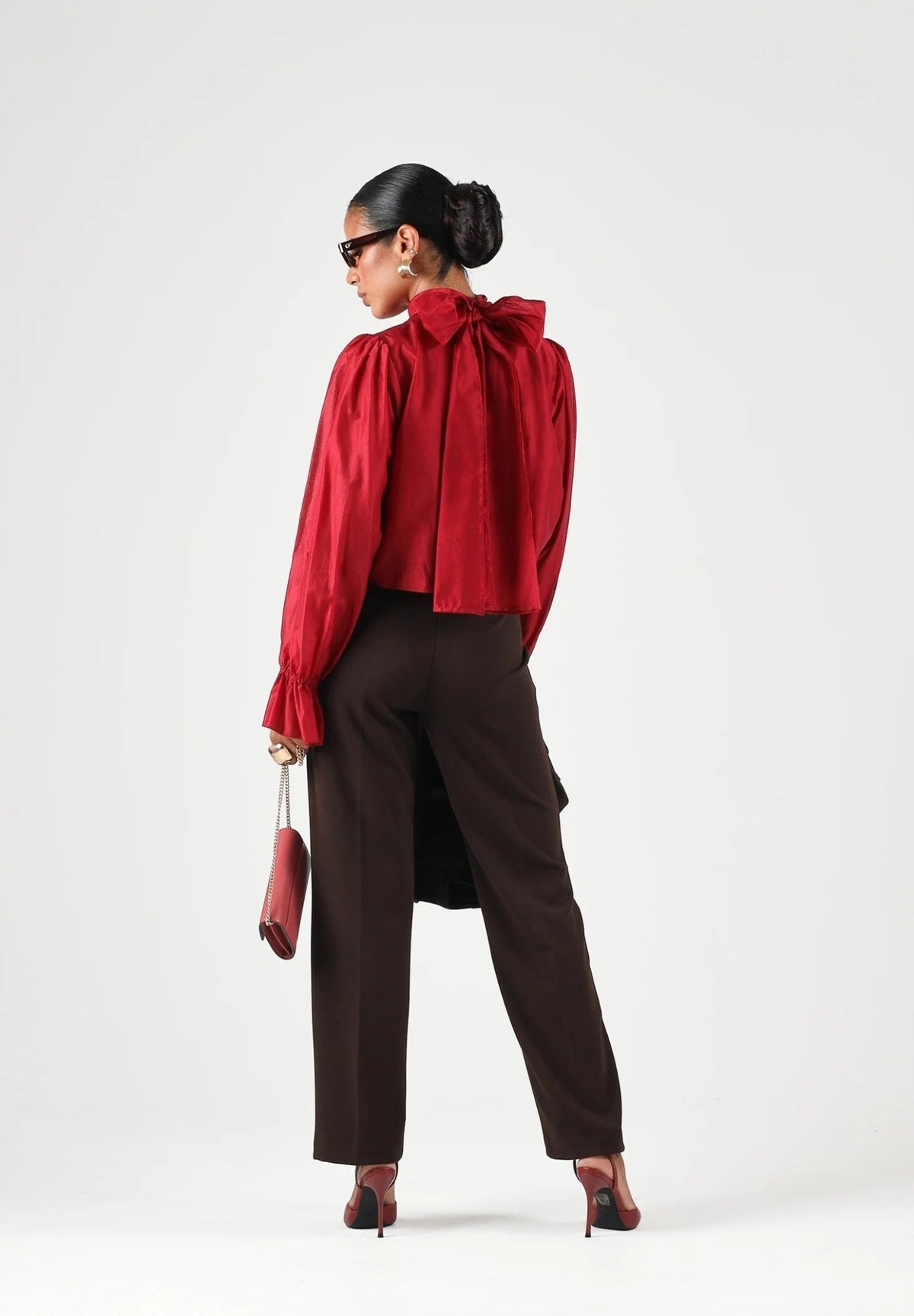 Vicolo - Camicia manica lunga con collo da annodare e fiocco - Donna - World Fashion
