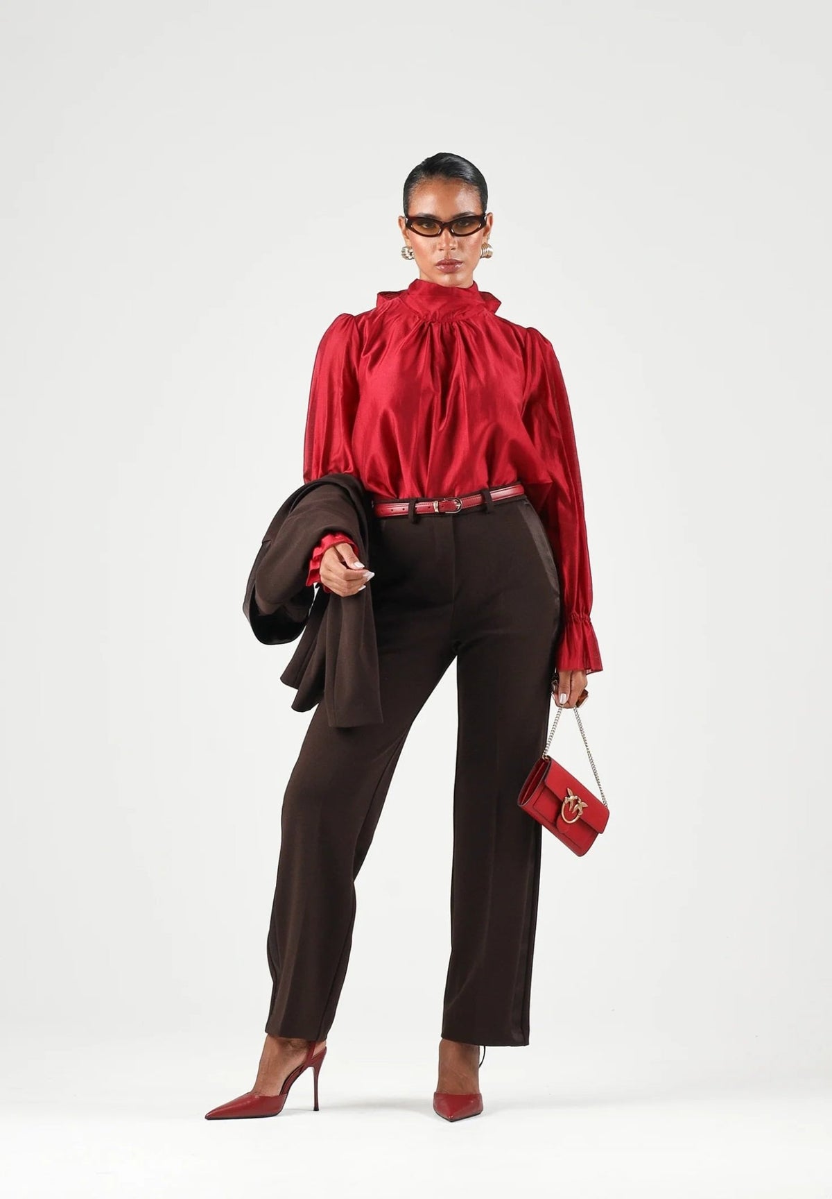 Vicolo - Camicia manica lunga con collo da annodare e fiocco - Donna - World Fashion