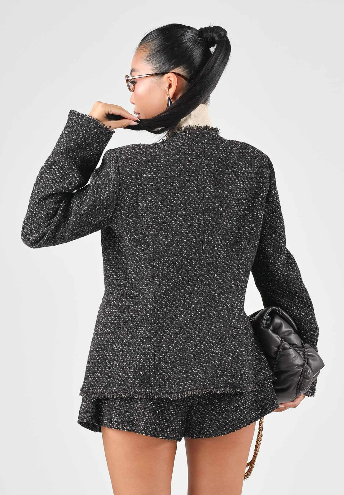 Vicolo - Giacca bouclé chiusura asimmetrica - Donna - World Fashion