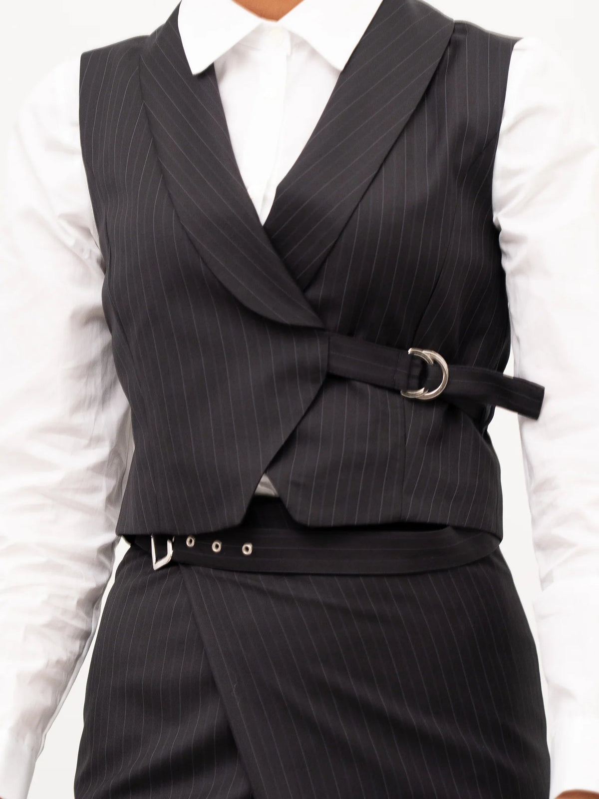 Vicolo - Gilet in tessuto gessato - Donna - World Fashion