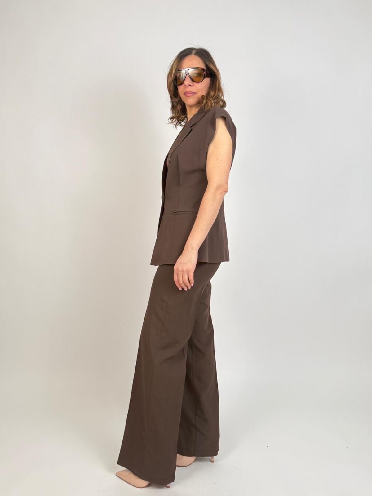 Vicolo - Gilet lungo misto lino - Donna - World Fashion