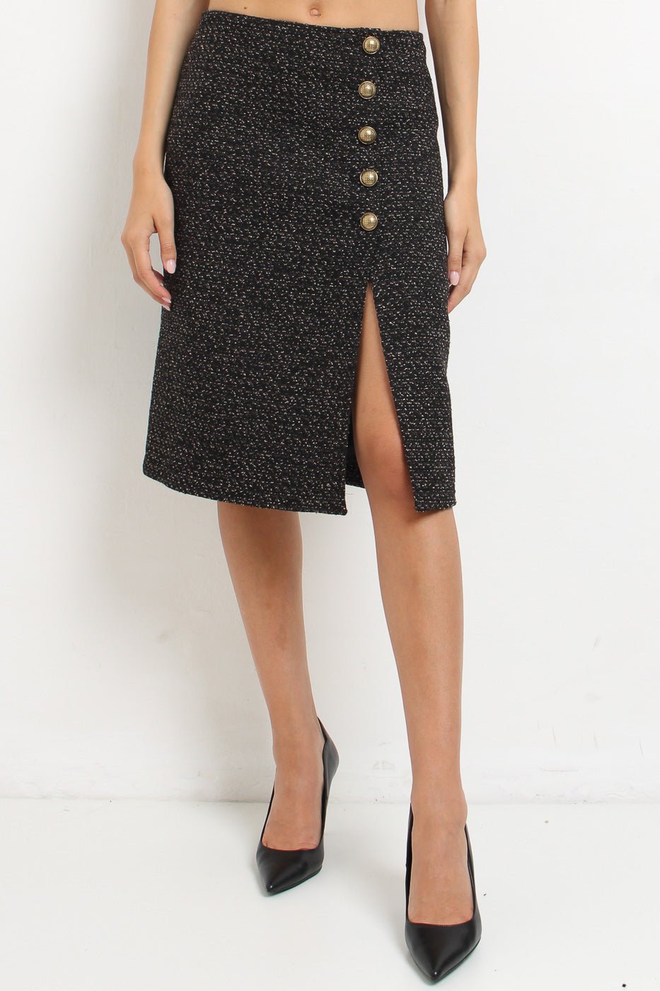 Vicolo - Gonna midi con bottoni - Donna - World Fashion