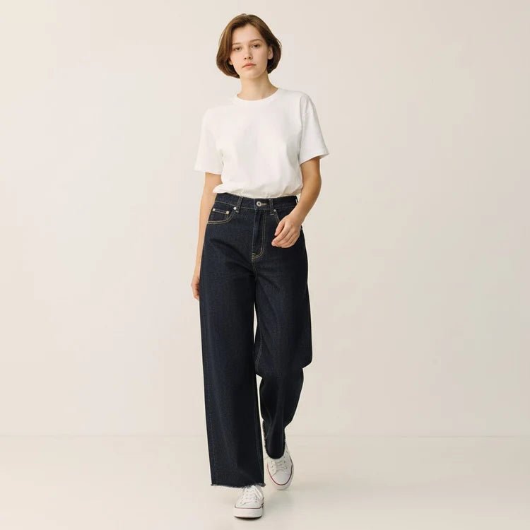 Vicolo - Jeans DELIA cuciture a contrasto e fondo a taglio vivo - Donna - World Fashion
