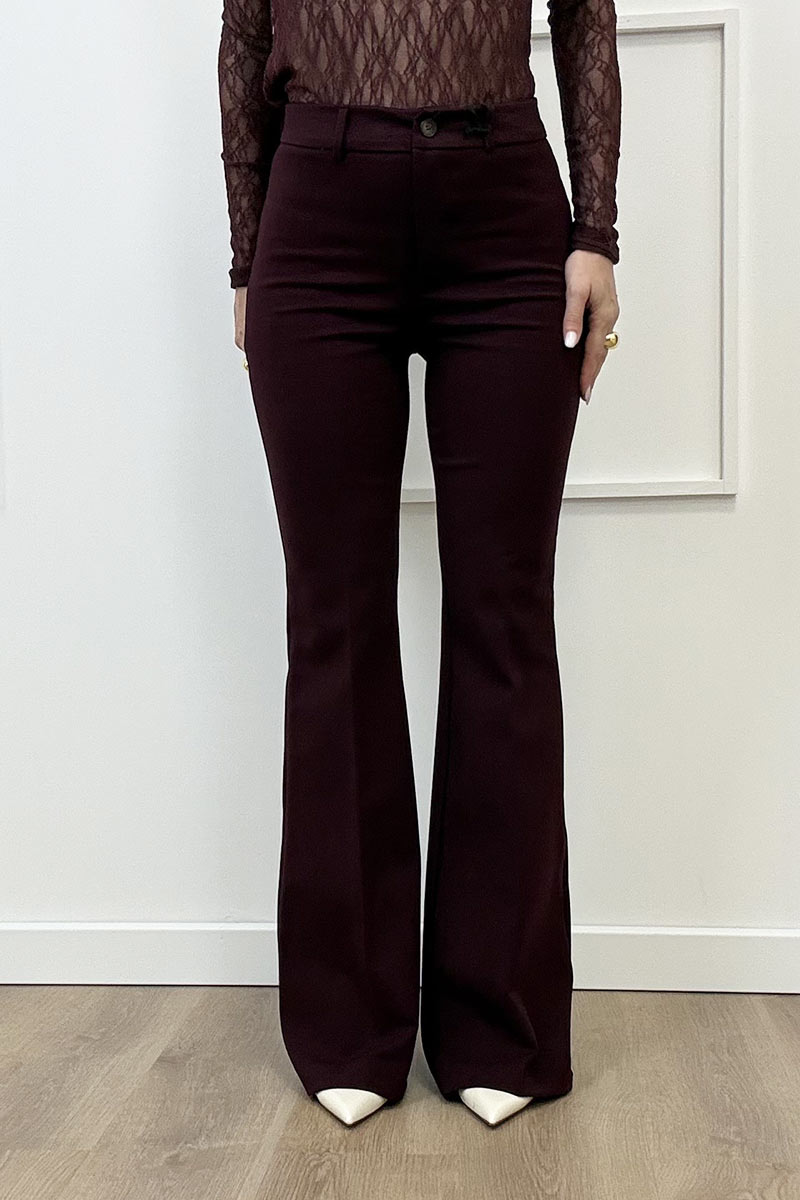 Vicolo - Pantalone a zampa Punto Milano - Donna - World Fashion