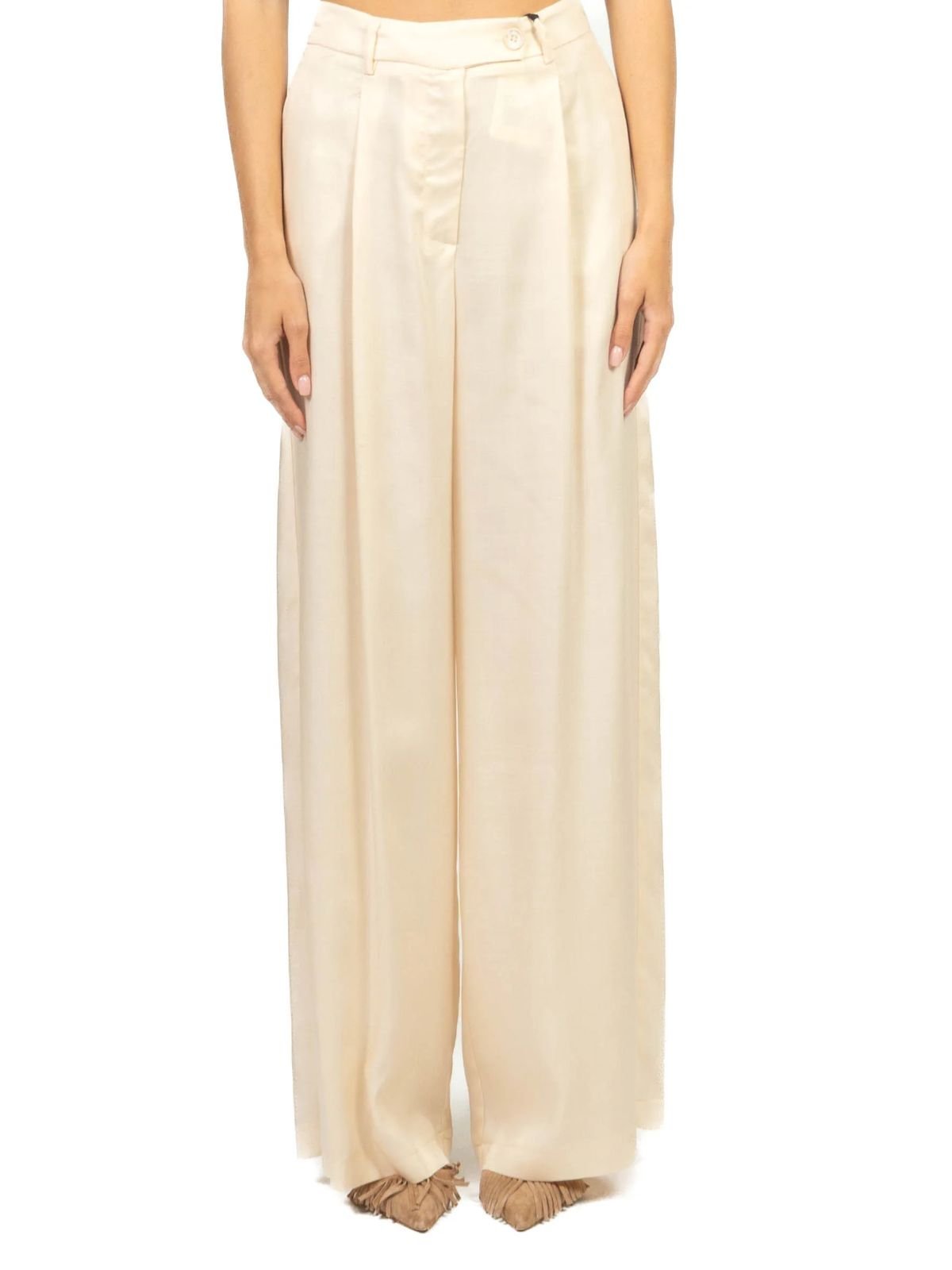 Vicolo - Pantalone palazzo chiusura asimmetrica - Donna - World Fashion