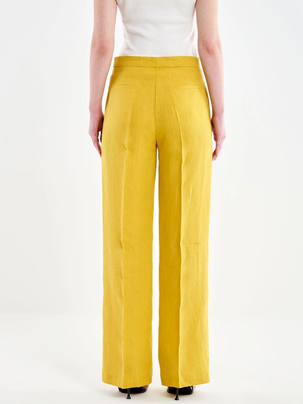 Vicolo - Pantalone Palazzo in Lino - Donna - World Fashion