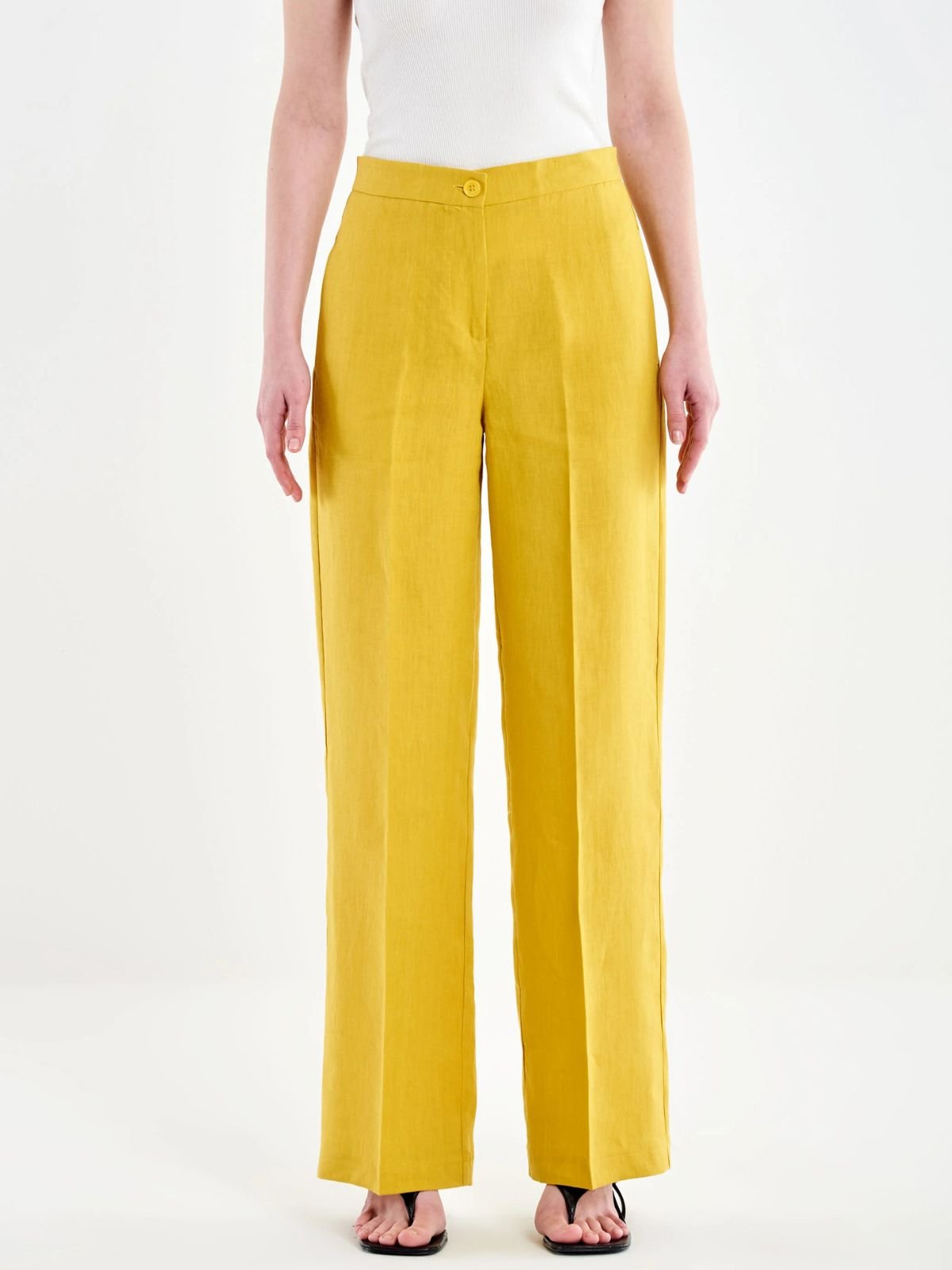 Vicolo - Pantalone Palazzo in Lino - Donna - World Fashion