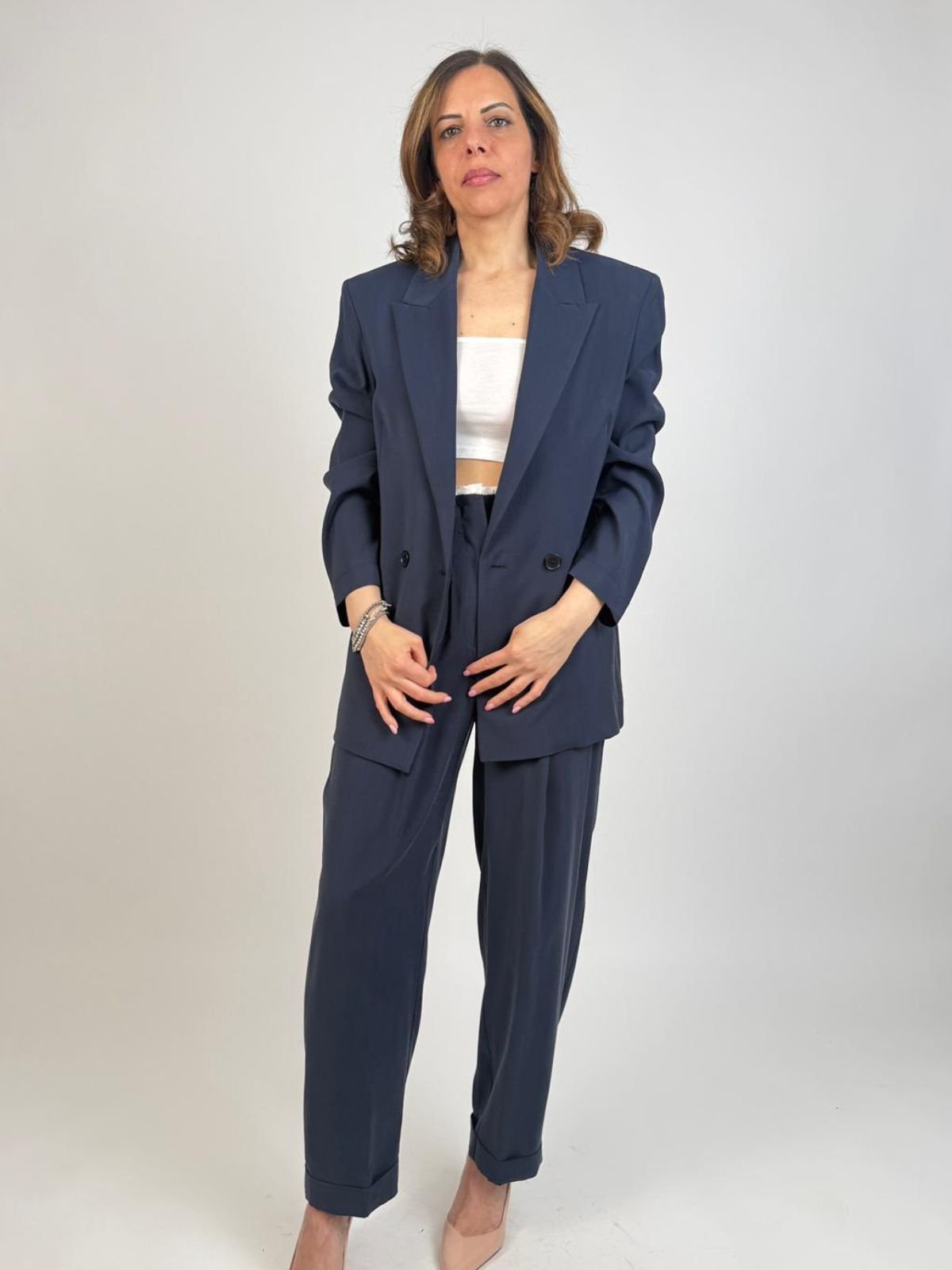 Vicolo - Pantalone taglio vivo con risvolto - Donna - World Fashion
