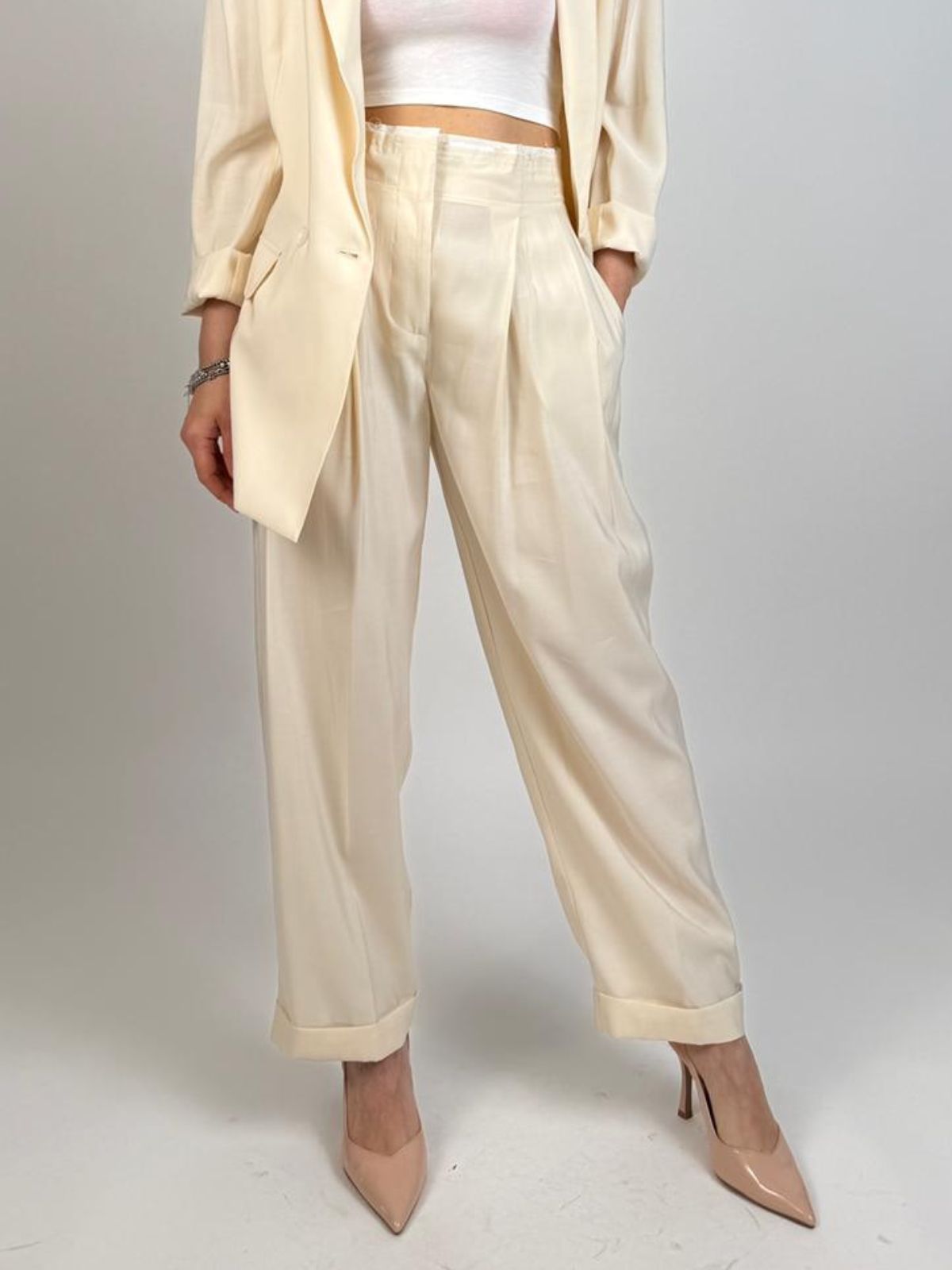 Vicolo - Pantalone taglio vivo con risvolto - Donna - World Fashion