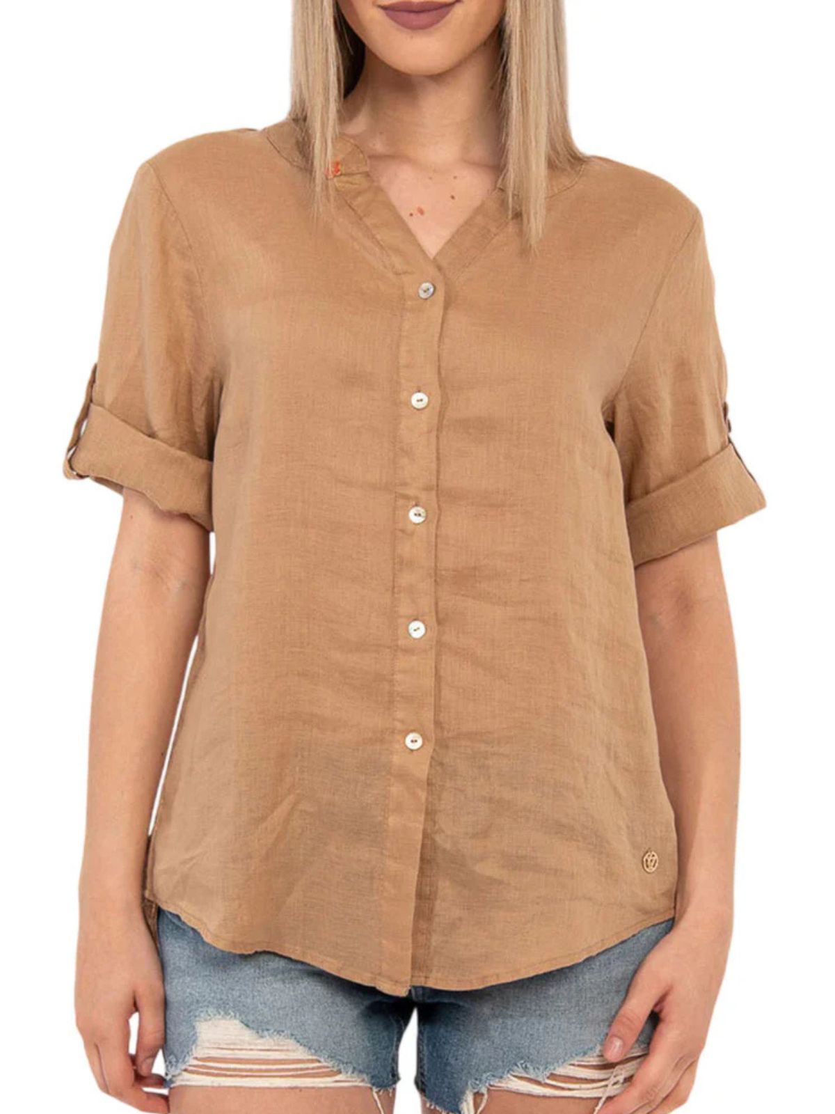 Yes Zee - Camicia  Misto Lino - Donna