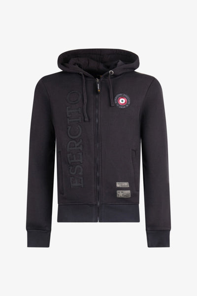 Felpa zip con cappuccio Uomo - ESERCITO - W5S623-5695