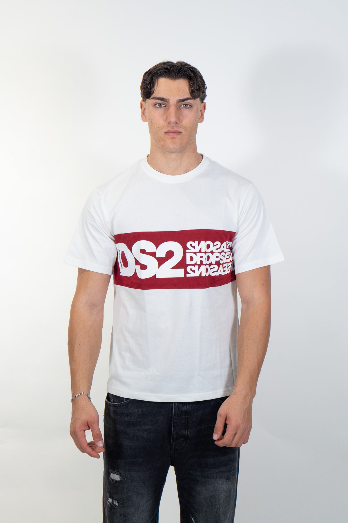 Ds2 - T-shirt con fascia logo - Uomo